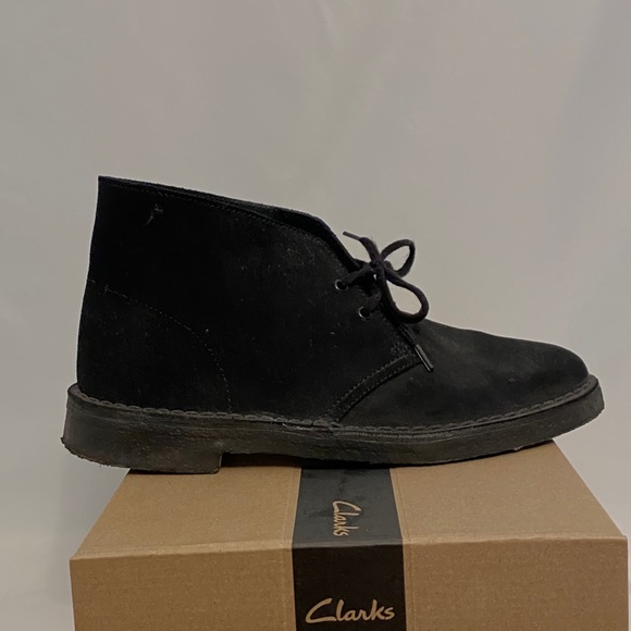 Clarks Desert Boot Black Suede USED Size 7